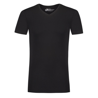 Foto van TEN CATE HEREN BASIC T-SHIRT V-NECK KORTE MOUW ZWART