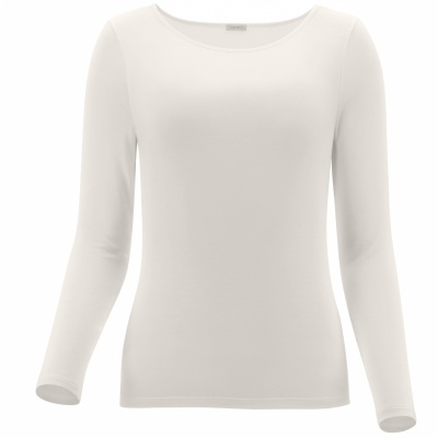 Foto van OROBLU PERFECT LINE CASHMERE TSHIRT ROUND NECK IVORY