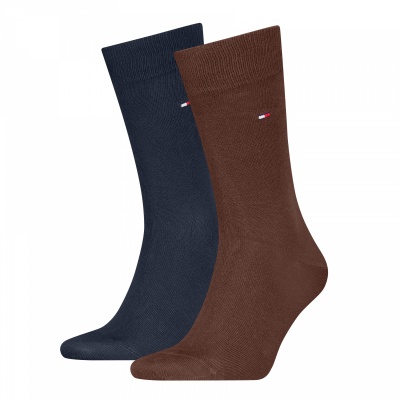 Foto van TOMMY HILFIGER MEN SOCK CLASSIC 2P CHOCOLATE BROWN