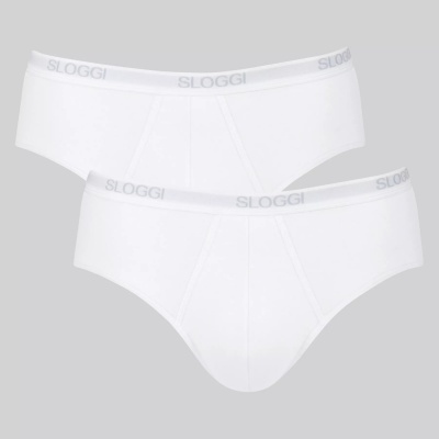 Foto van SLOGGI MEN BASIC MIDI SLIP 2 PACK WHITE