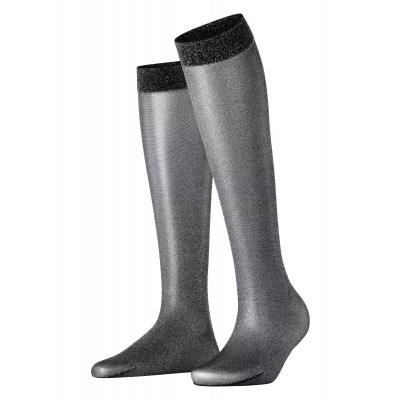 Foto van FALKE KNEE-HIGH GLITTER 30 DEN BLACK/SILVER
