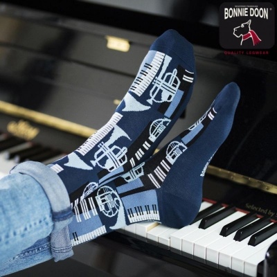 Foto van BONNIE DOON MUSIC SOCK GRIFFIN INSIGNIA BLUE