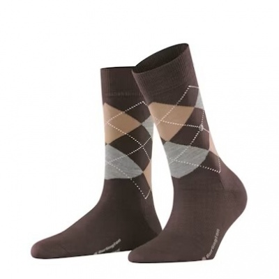 Foto van BURLINGTON MARYLEBONE SOCKS DARK BROWN