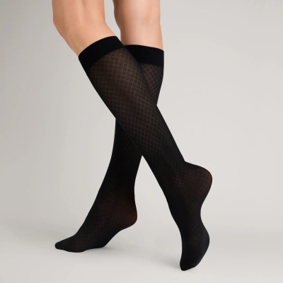 Foto van HUDSON KNIEKOUSJE BLACK COZY DIAMOND