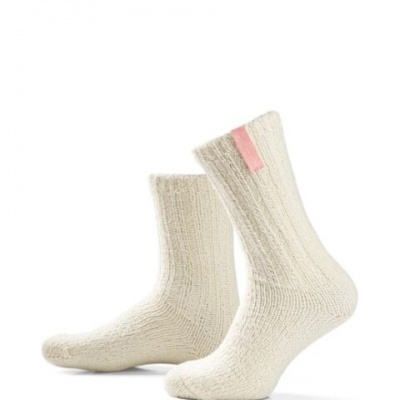 Foto van SOXS Originals, SleepWell, medium, off-white wol, sleep well pink, 37-41 SOX3307