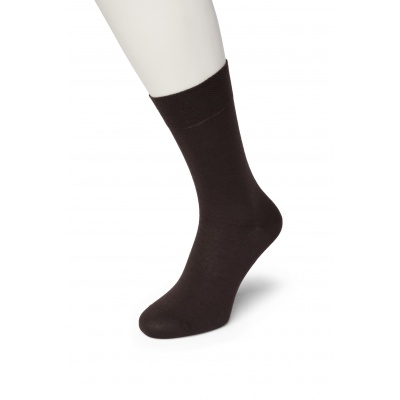 Foto van BONNIE DOON COTTON COMFORT SOCK DARK BROWN