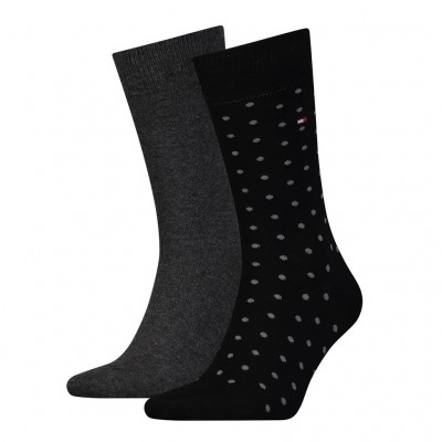 Tommy Hilfiger 2 pack heren sokken DOTTED 382012001 200 Black Tommy Hilfiger 2 pack heren sokken DOTTED 382012001 200 Black
