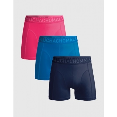 Foto van MUCHACHOMALO MEN 3-PACK BOXER SHORTS MICROFIBER SOLID MICROFIB1010-159 BLUE/PINK