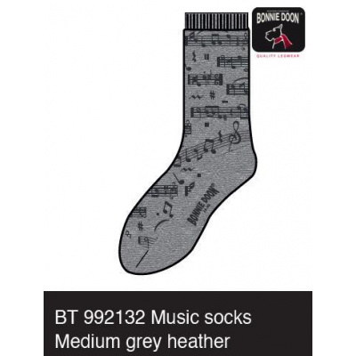 Foto van BONNIE DOON MUSIC NOTES MEDIUM GREY HEATHER