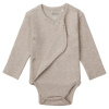 Afbeelding van Noppies Romper rib Nino long sleeve (Taupe Melange)