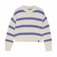 Indian Blue Knitwear Fuzzy Stripe Foto van Indian Blue Knitwear Fuzzy Stripe