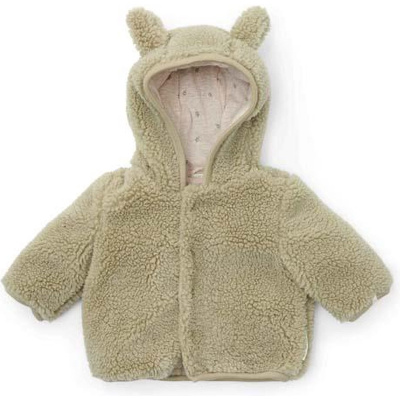 Little Dutch Newborn teddy vestje soft green