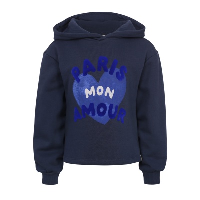 LOOXS Little hooded sweater with ruffle