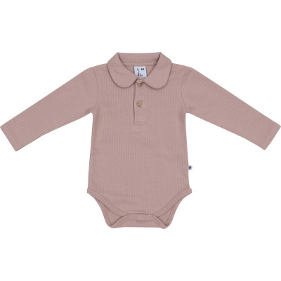 Klein Polo romper Rib (Fawn)