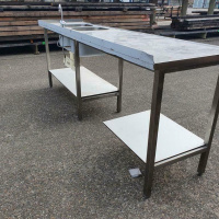 Afbeelding van RVS werktafel