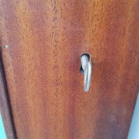 Afbeelding van Binnendeur hardhout met glas & lood gekleurd