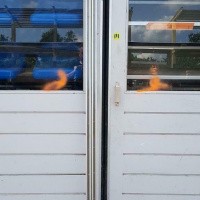 Afbeelding van Grote schuifdeuren enkelglas