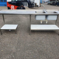 Afbeelding van RVS werktafel