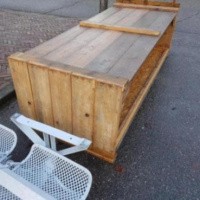 Afbeelding van Steigerhouten schap bar tafel