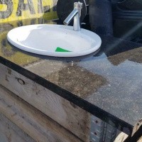 Afbeelding van Granieten aanrecht blad met Sphinx wasbak