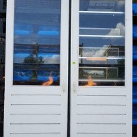 Afbeelding van Grote schuifdeuren enkelglas
