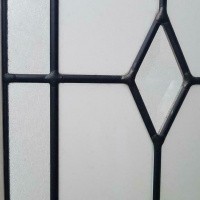 Afbeelding van Binnendeur opdek / stomp met glas & lood.