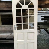 Afbeelding van Hardhouten deur enkelglas