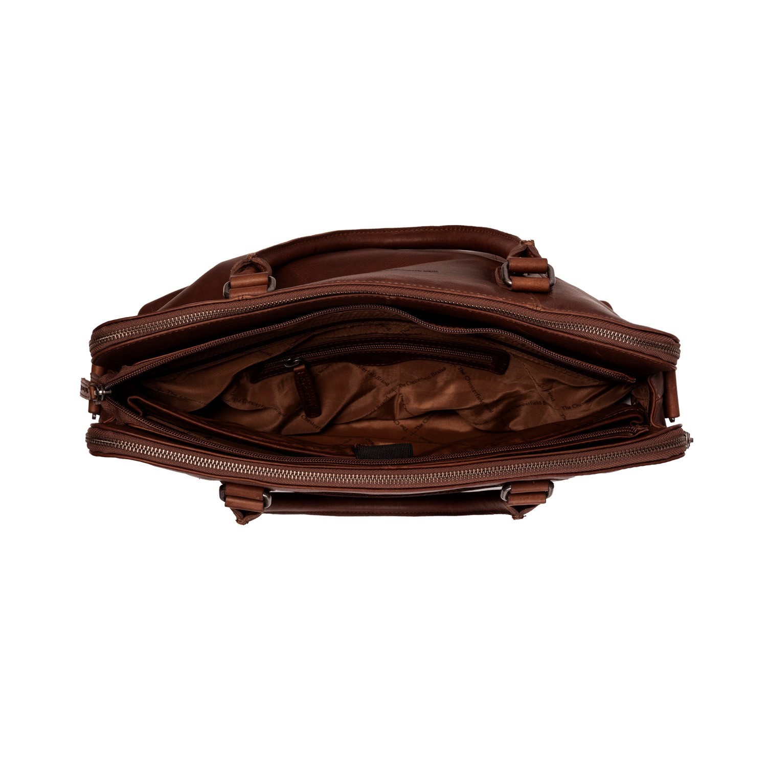 Leather Laptop Bag Brown Stephanie