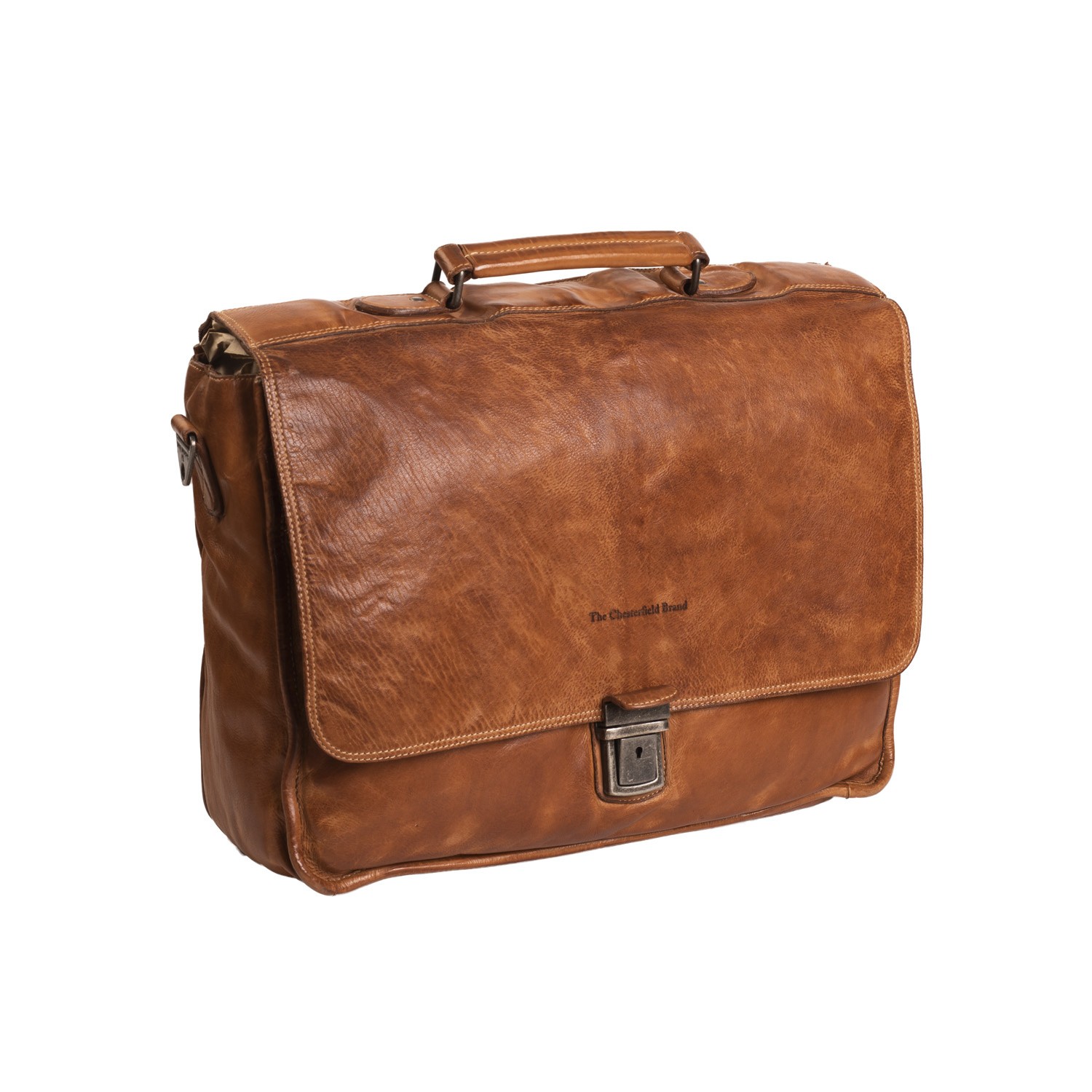 Leather Briefcase Cognac Aberdeen