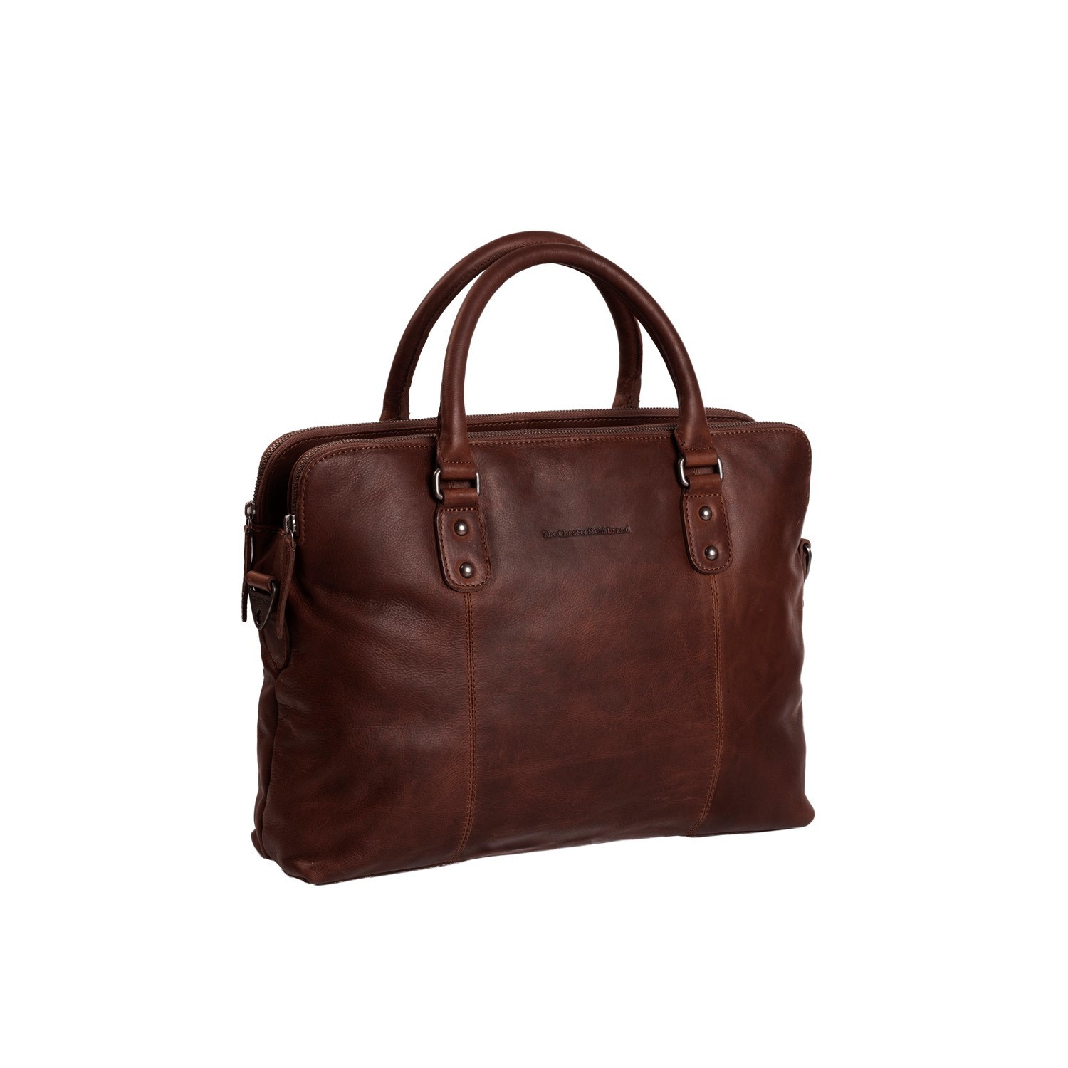 Leather Laptop Bag Brown Stephanie