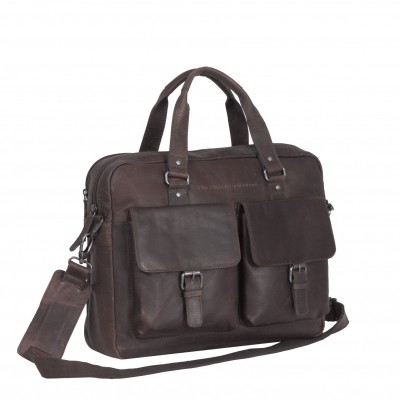 Foto von Laptoptasche Leder Braun Dylan