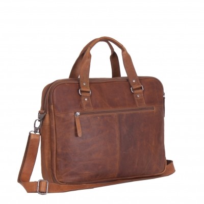 Foto von Laptoptasche Leder Cognac Dylan