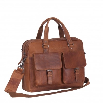 Foto von Laptoptasche Leder Cognac Dylan