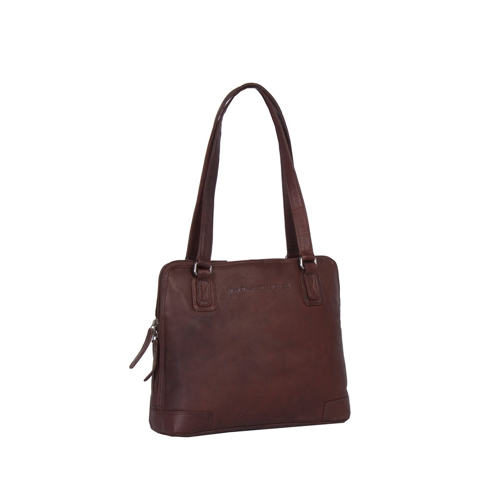 Leather Shoulder Bag Brown Manon