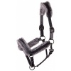Afbeelding van Harry's Horse Halster Leder Anatomic Furry Matt zwart- pony