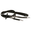 Afbeelding van Harry's Horse Teugels Webband Stops Clipsluiting zwart- pony