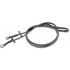 Afbeelding van Harry's Horse Teugels Leder Rubber Gevoerd zwart- cob