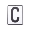 Afbeelding van Premiere manegeletters H-E-K-M-B-F-A-C Wit