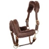 Afbeelding van Harry's Horse Halster Leder Anatomic Furry Matt zwart- full