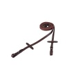 Afbeelding van BR rubberen teugels Eventa Bruin/Zilver- Full