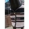 Afbeelding van Kentucky Zweetdeken fleece heavy stripes Brown- 145 cm