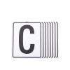 Afbeelding van Premiere manegeletters H-E-K-M-B-F-A-C Wit