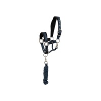 BR Mini Horse halster met touw Midnight Navy- Pony
