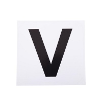 Premiere manegeletter stickers R-V-P-S Wit