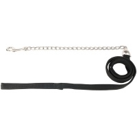 Harry's Horse Halsterlijn Ketting Musketon Zilver 2,5m zwart