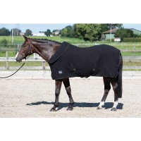 Harry's Horse Fleecedeken met Oprolbare Nek zwart- 185cm