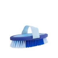 Premiere bodyborstel Soft Grip zacht medium Kobalt/L.blauw