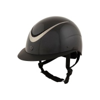 BR rijhelm Thèta Plus Glossy Zwart/Gunmetal- 52/54