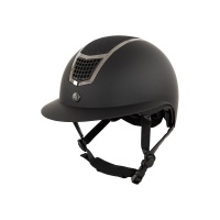 BR rijhelm Lambda Plus glitter Zwart/Gunmetal- 53/55