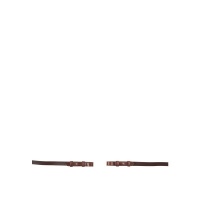 BR lederen antislip teugels Oak/Zilver- Full